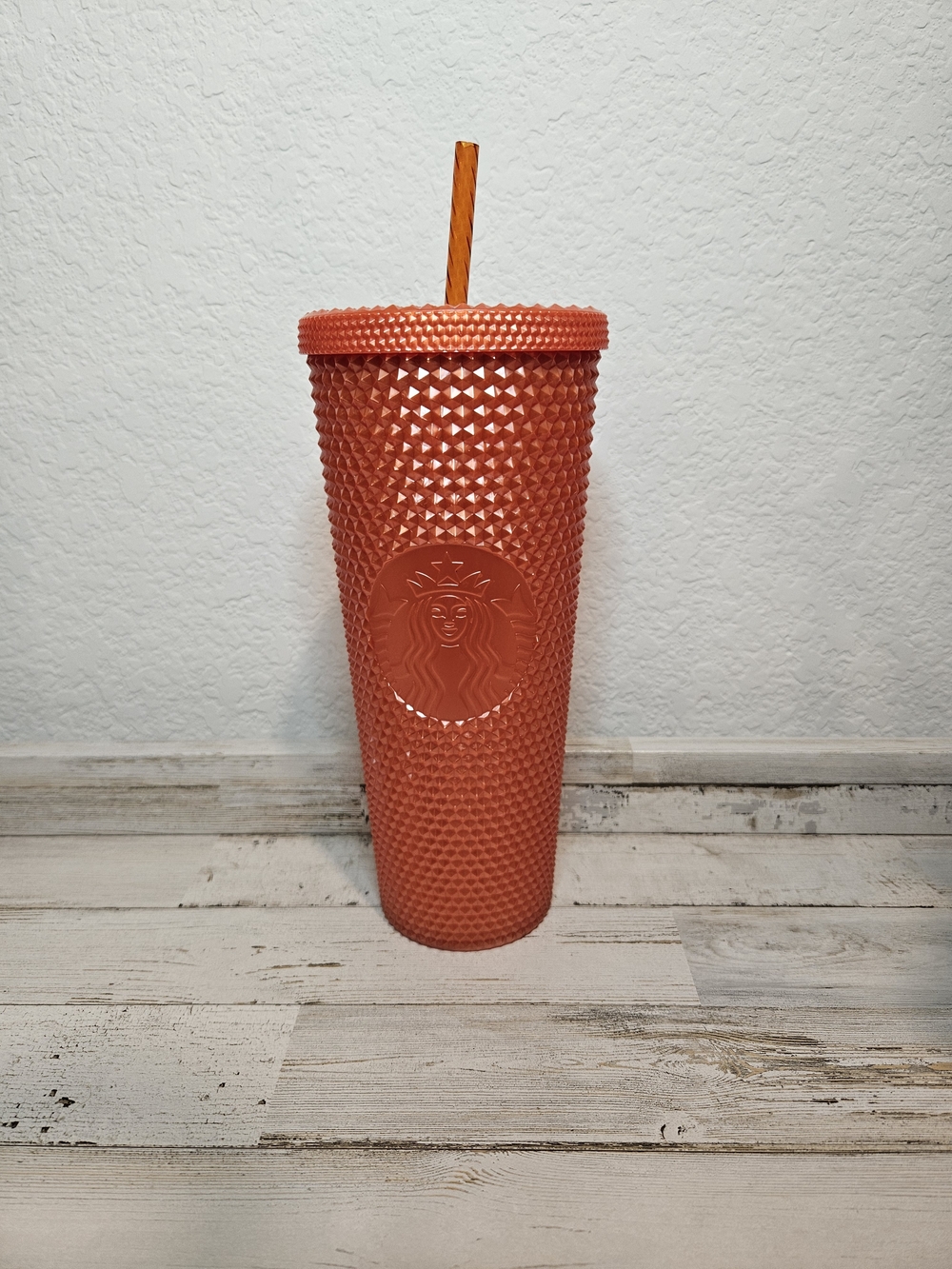 Starbucks studded venti 24 oz cold cup tumbler Fall 2022 release Orange